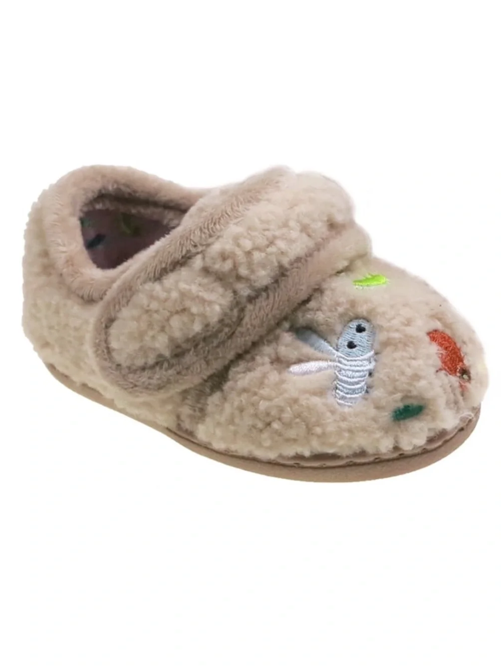 NWT Baby Boy Plush Bugs Slip-On Shoes Size 4